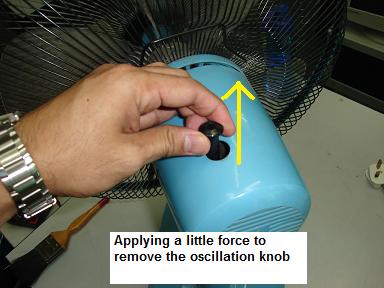 fan table knob oscillation turning motor